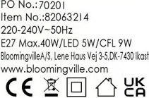 Kamenná stolová lampa v prírodnej farbe s textilným tienidlom (výška 53 cm) Marci – Bloomingville