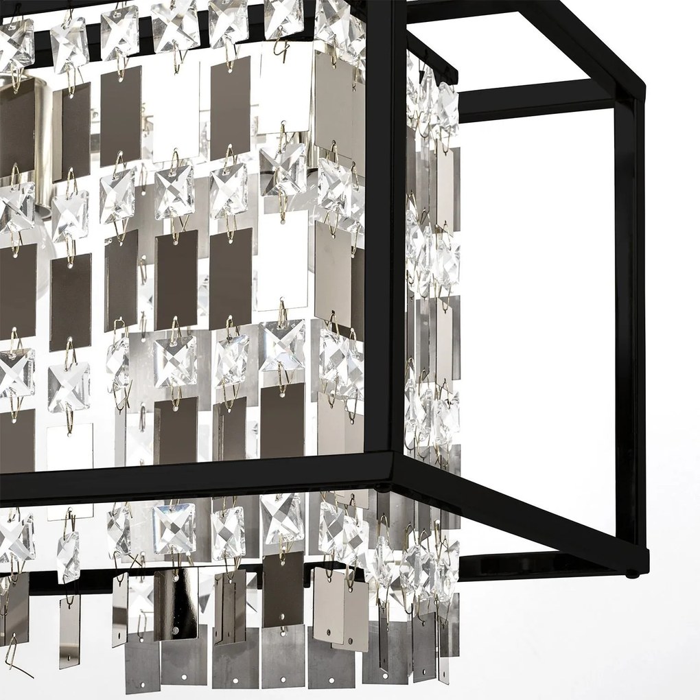 Toolight Toolight, závesné svietidlo 4xE27 APP1112-4CP, čierna, OSW-01458