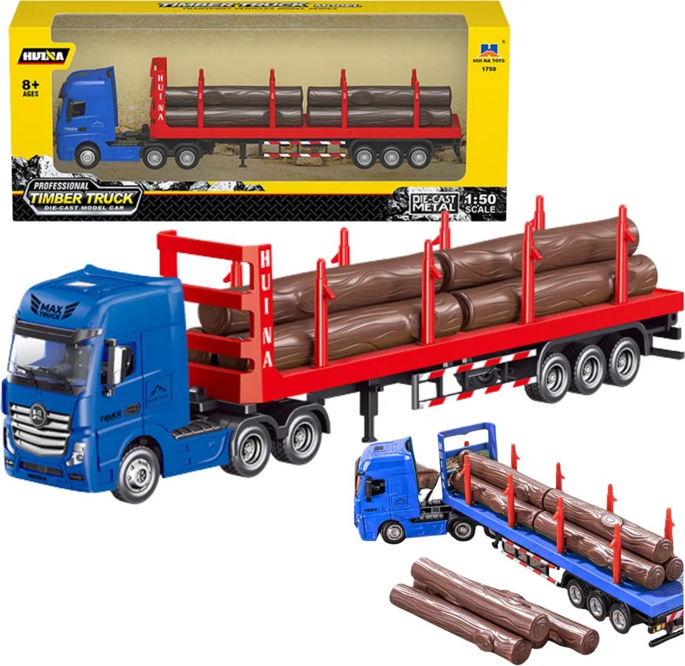 Nákladné auto Wood Transport Metal Huina 1:50 Red