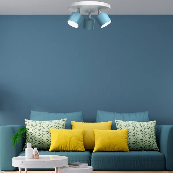 Bodové svietidlo DIXIE 3xGX53/11W/230V modrá