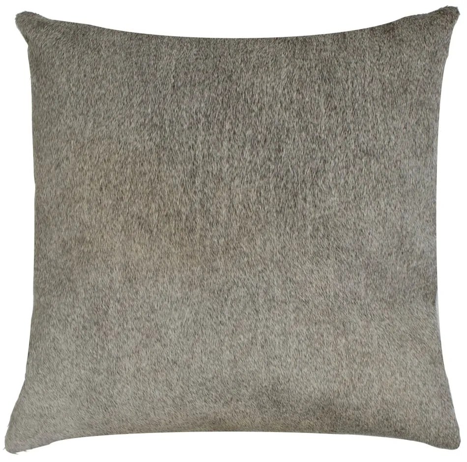 Vankúš z hovädzej kože - sivá - 45 * 45 * 5cm