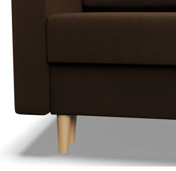 Rohová rozkladacia sedačka BLANK Comfort pravá, hnedá