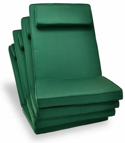 Divero Garth 2341 4 x kvalitný poťah na stoličku s vysokým operadlom, zelený
