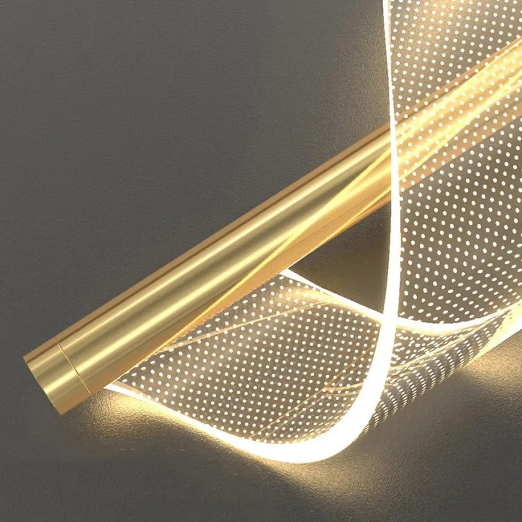 Toolight Toolight, LED závesné svietidlo, 12W, 4000K, 4500lm, G121-CP, zlatá, OSW-02601