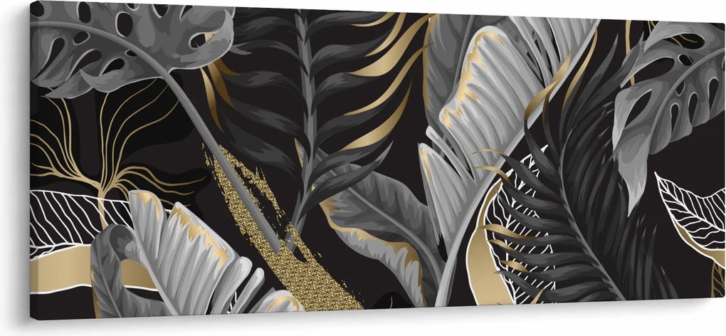 Obraz - Zlatá džungľa (120x50 cm)