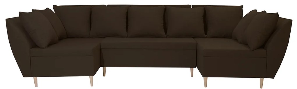 Rohová sedacia súprava s funkciou spania ALEX-U Rozkládací pohovka s funkcí spaní ALI-U Tmavě hnědá