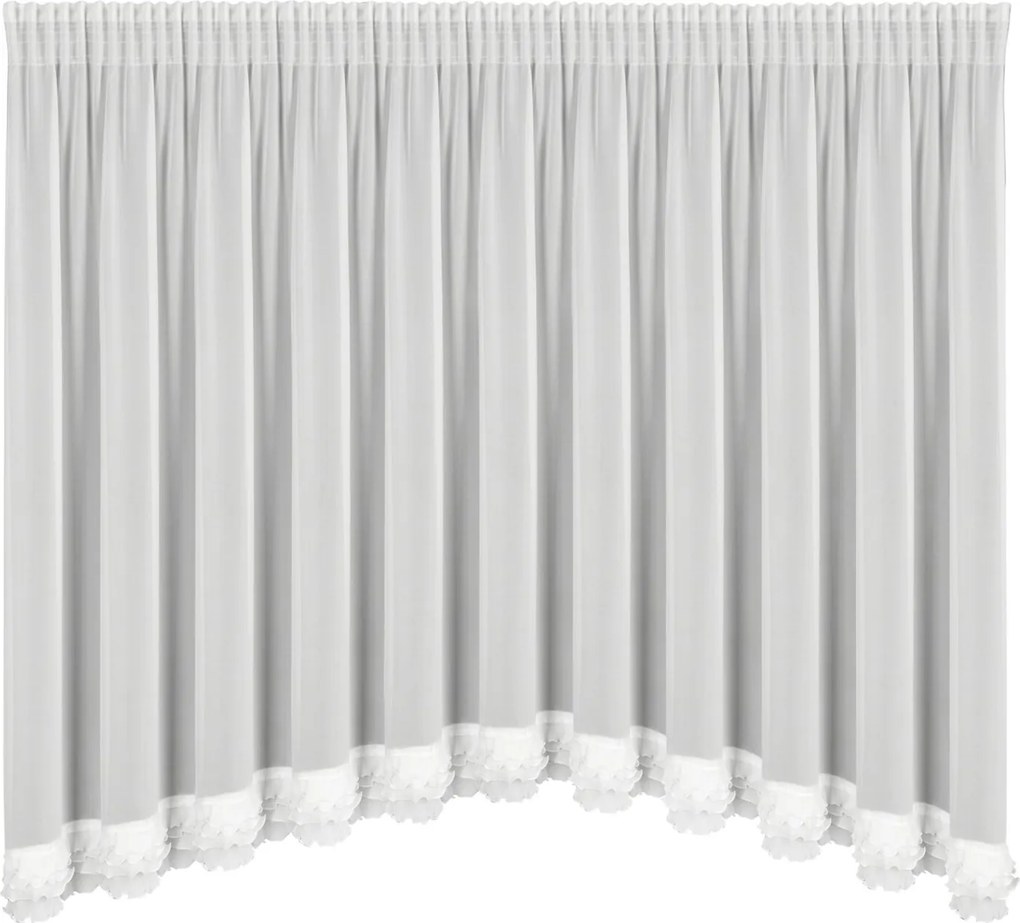 ZÁCLONA NA PÁSKE LUISA 400X160 CM BIELA
