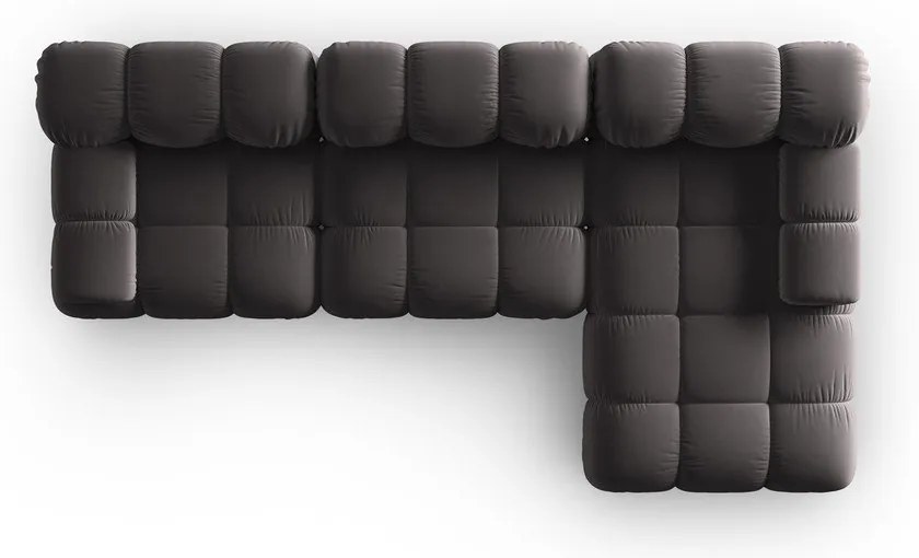 Tmavosivá zamatová pohovka 285 cm Bellis – Micadoni Home