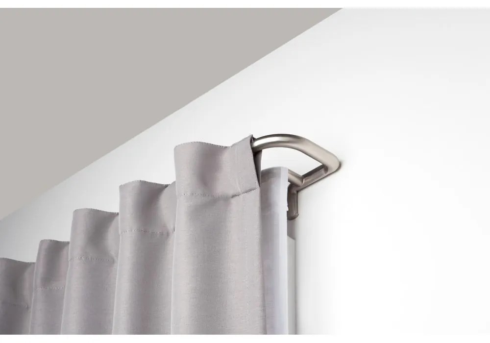 Oceľová roztiahnuteľná dvojitá garniža 122 - 224 cm Twilight - Umbra