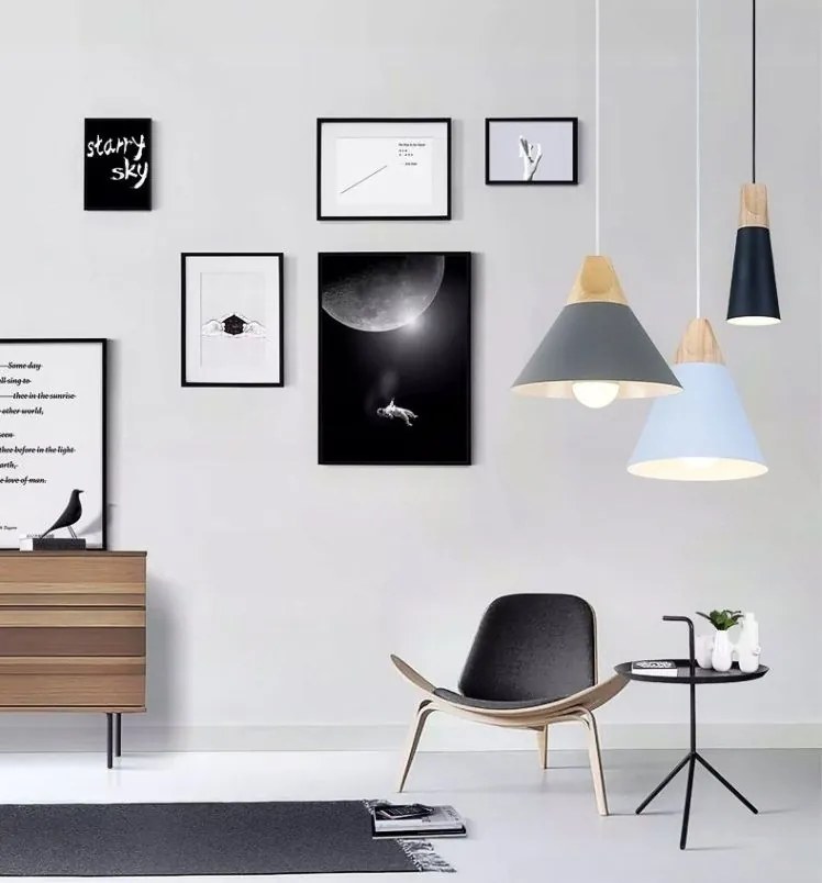 Dekorstudio Retro stropná lampa Loft Scandi C čierna