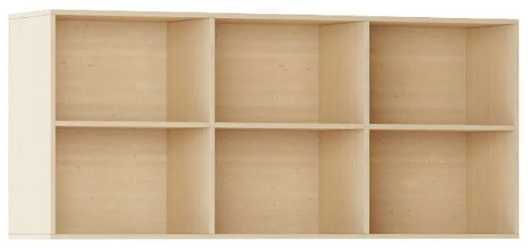 Nástenná knižnica INTEGRO, 835 x 1750 x 400 mm, 6 políc, buk