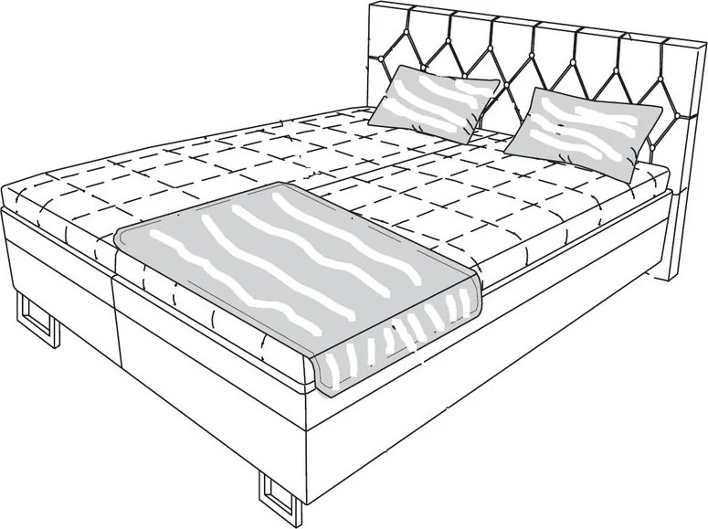 Posteľ Amy 180x200 cm, tmavo šedá látka