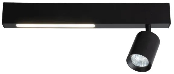 LED Bodové svietidlo MAGNET LED/5W/230V + 1xGU10/60W 3000/4000K čierna