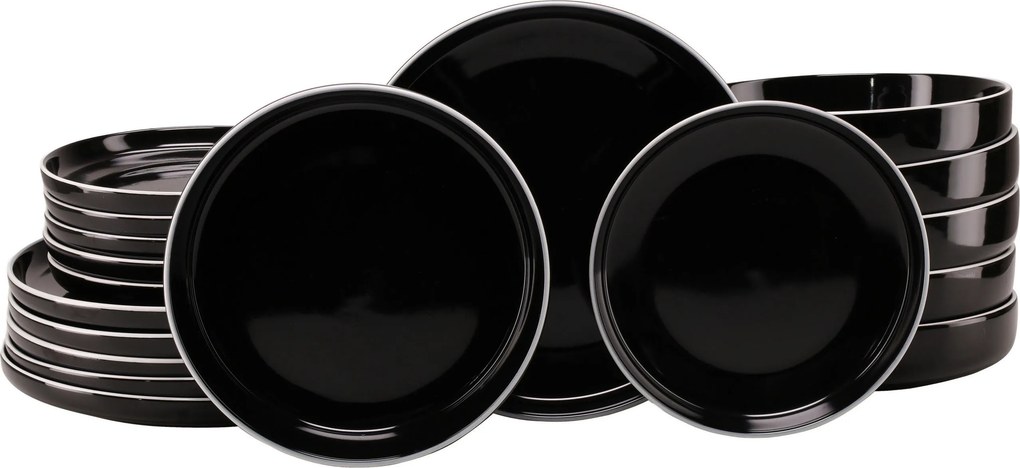 XXXLutz JEDÁLENSKÝ SERVIS Nordic Gourmet Schwarz 18-dielne Creatable - Online Only bytové doplnky - 007768069703