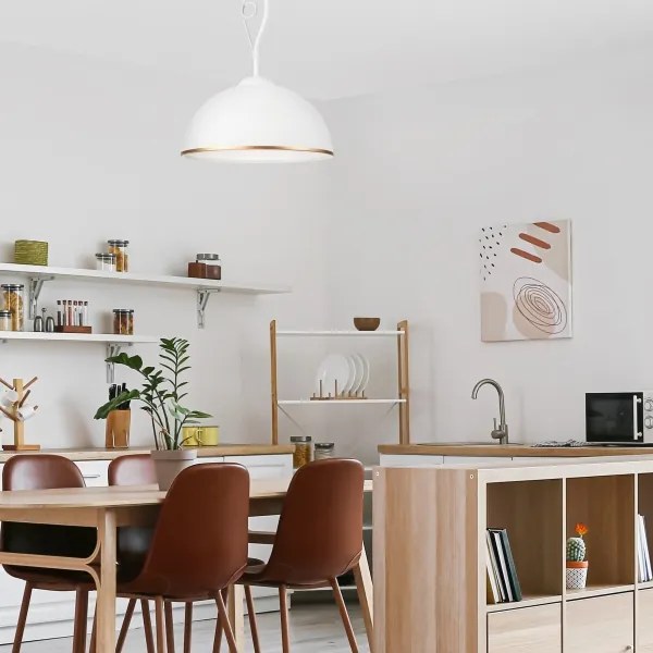 Luster na tyči RETRO II 1xE27/60W/230V biela