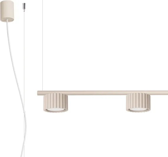 Sollux SL.2697 - Závesný luster AURA na lankách 4xGX53/10W/230V krémový