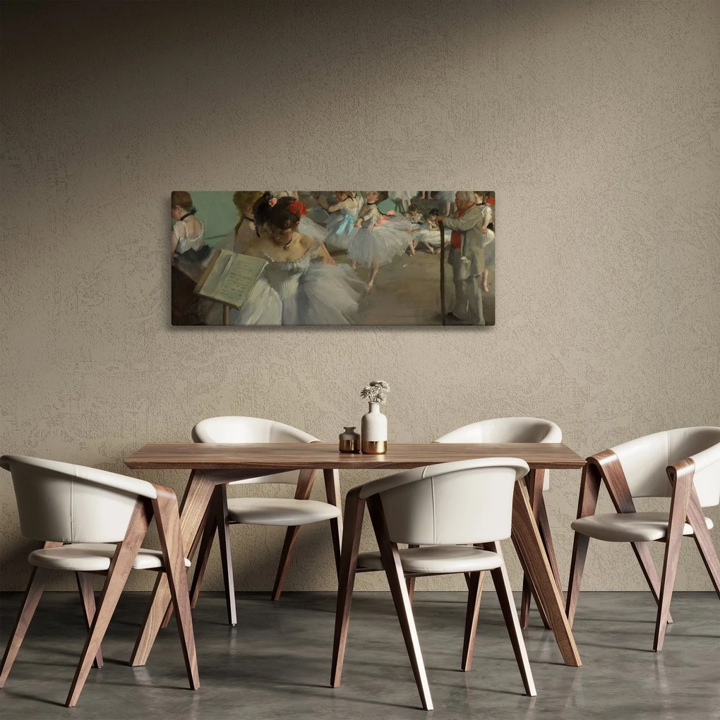 Obraz - Edgar Degas, The Dance Class, reprodukcia (120x50 cm)
