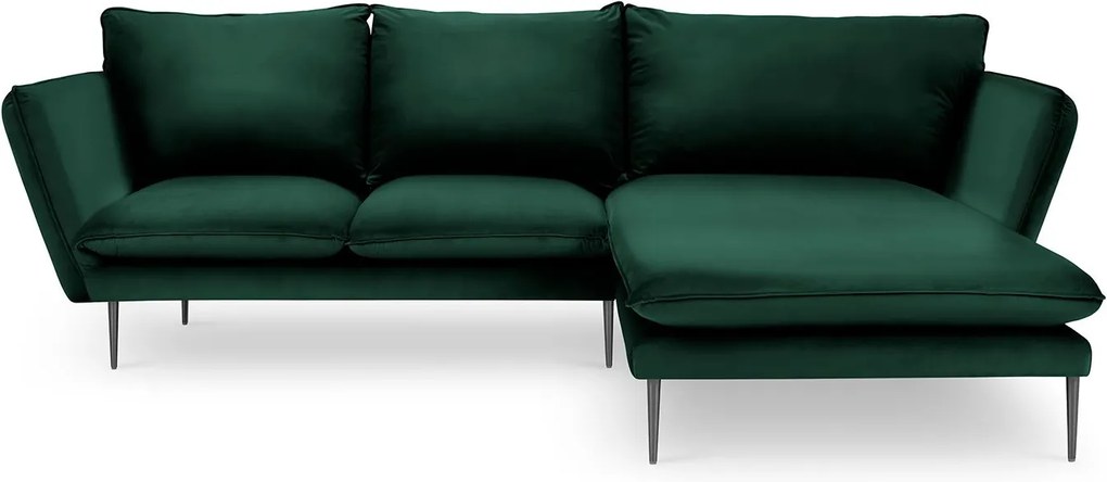 MAZZINI SOFAS Zamatová štvormiestna rohová pohovka Acacia pravý roh 250 × 165 × 96 cm