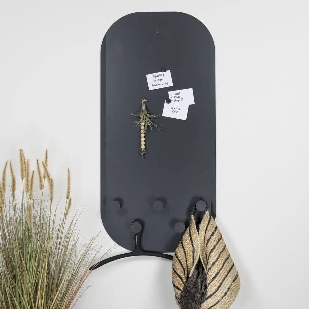 Čierny kovový nástenný vešiak 55 cm Espen – Spinder Design