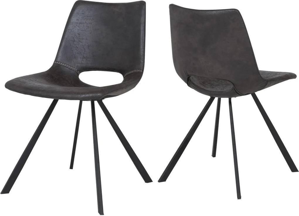 Dizajnová stolička Izabella /sivo čierna