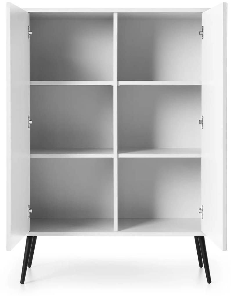 Komoda Zova 103 cm biela/čierna