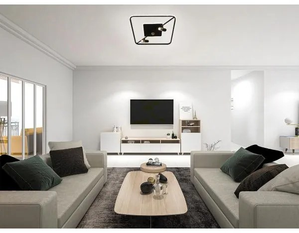 LED Stmievateľné stropné svietidlo LED/70W/230V 3000-6500K čierna + diaľkové ovládanie