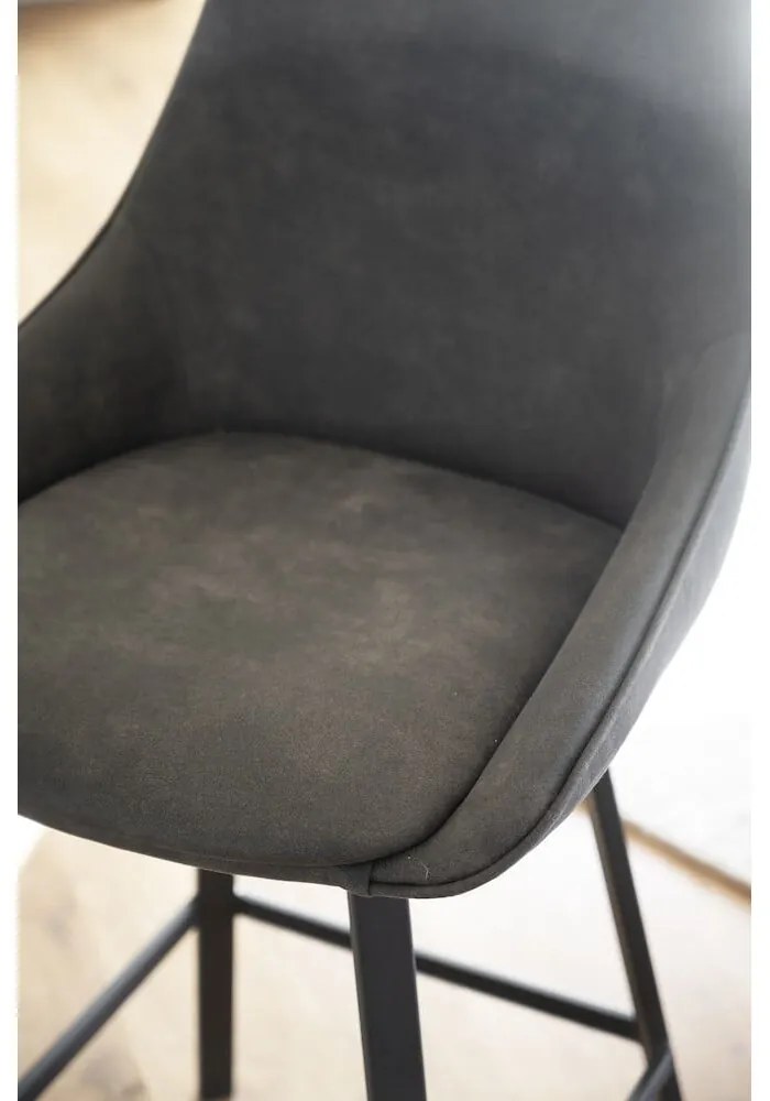 Sivé barové stoličky v súprave 2 ks (výška sedadla 65 cm) Alison – Rowico