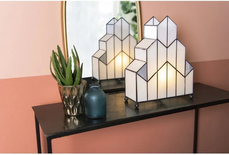 Stolová lampa Tiffany v neobvyklom tvare Crame - 30*4*25 cm