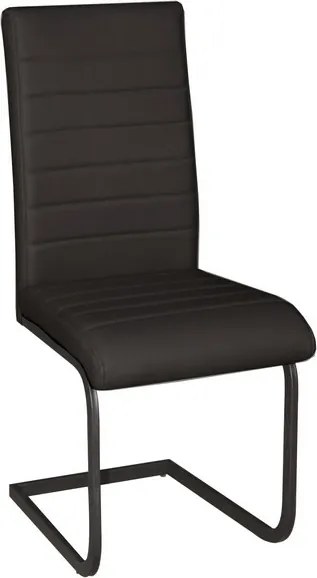 Jedálenská stolička Arden, čierna ekokoža