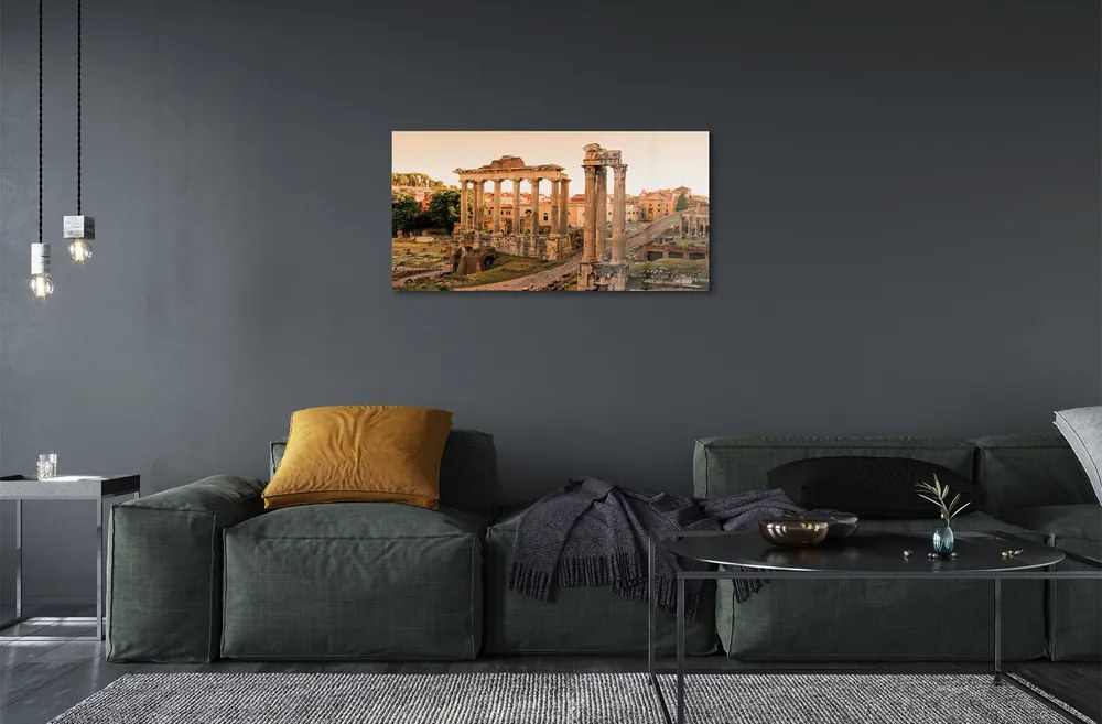 Sklenený obraz Rím Roman Forum svitania 125x50 cm