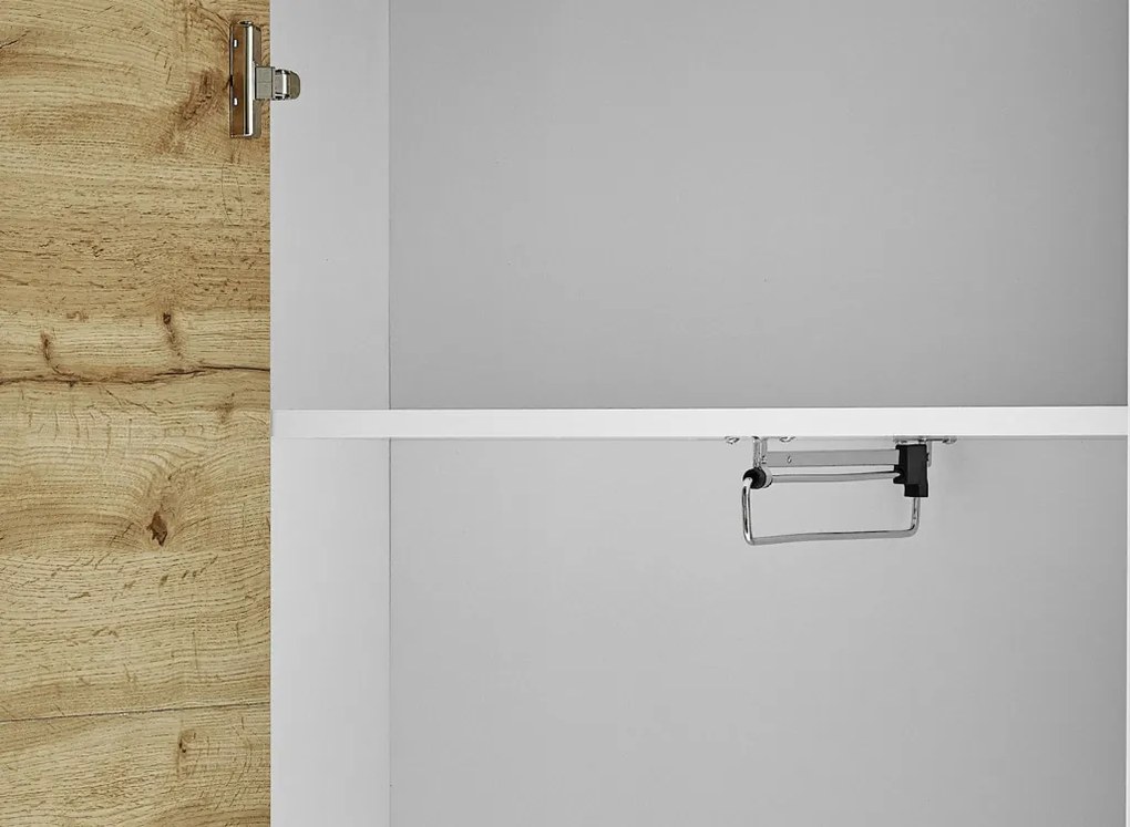 Predsieňová šatníková skriňa Materio, dub/biela
