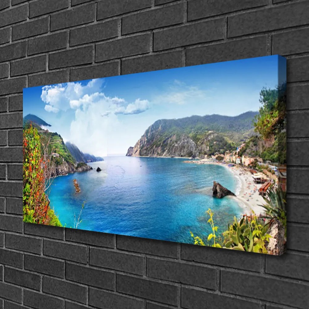 Obraz Canvas Záliv hory more príroda 120x60 cm