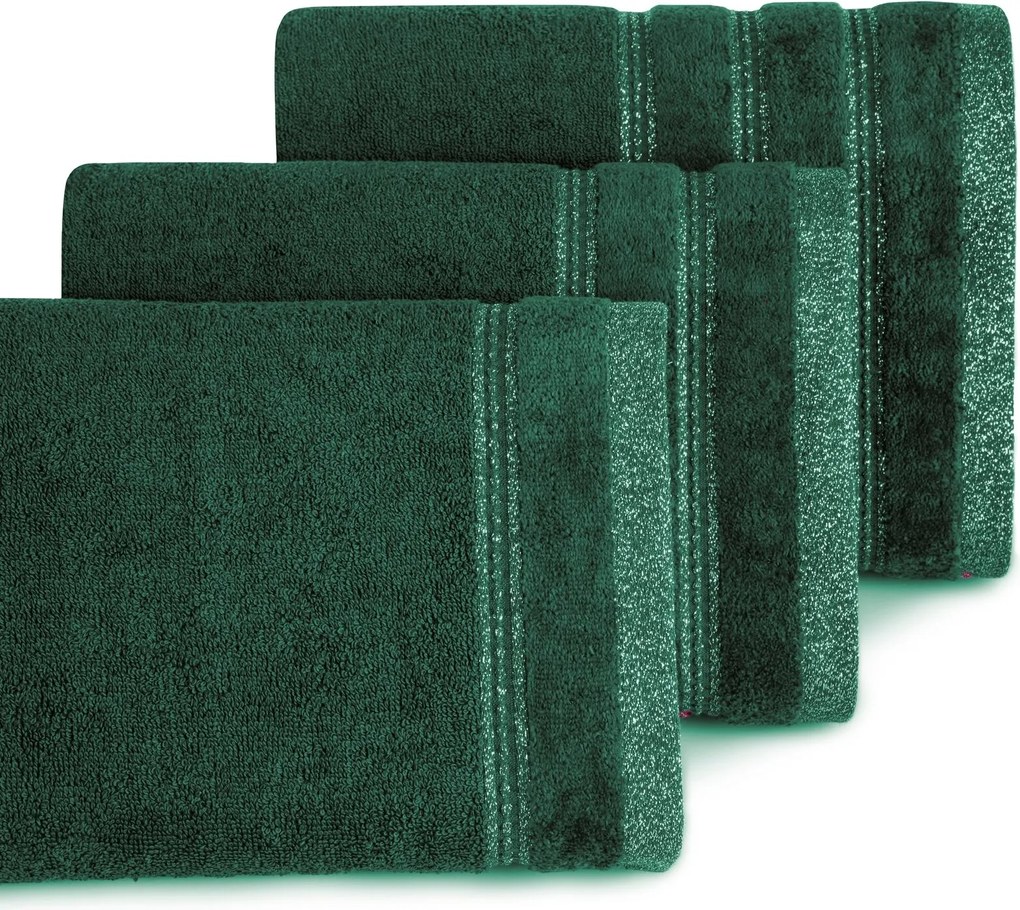 FROTÉ UTERÁK GLORY11 SADA 3KS 70X140 CM TMAVOZELENÁ