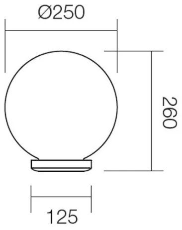 Redo 9770 - Náhradné tienidlo SFERA pr. 25 cm IP44 hnedá