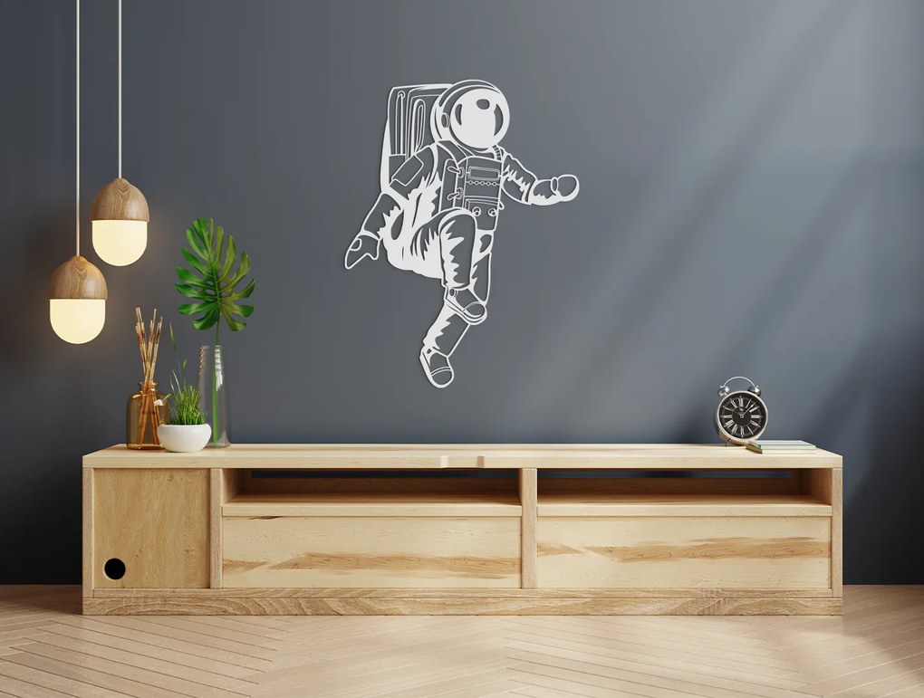 drevko Drevená nálepka Astronaut Rozmer obrazu: 42,5 x 32,5 cm, Farba dekorácie: Čierna