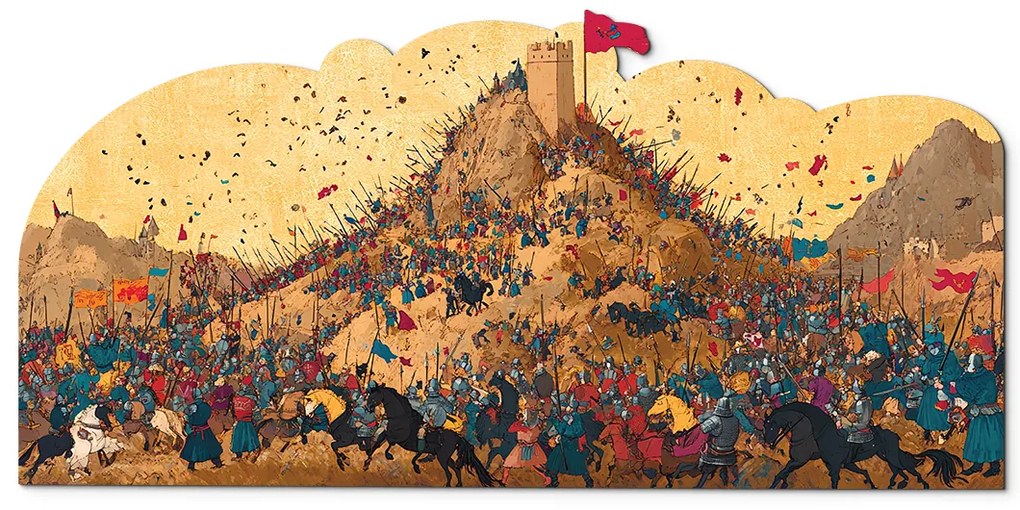 drevko | Obraz Pod hradbami dejín 385 x 80 cm