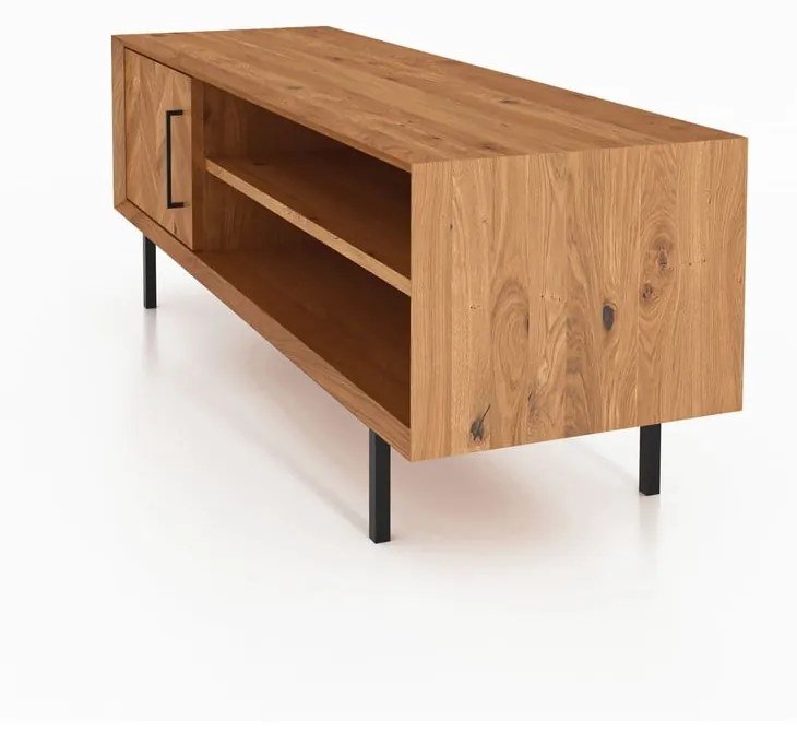 TV stolík z dubového dreva v prírodnej farbe 144x50 cm Abies - The Beds