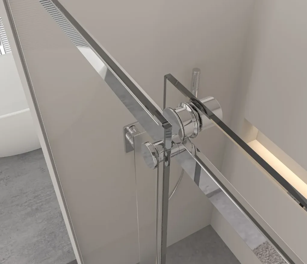 Erga Lynn, sprchový kút s posuvnými dverami 100(dvere) x 110(stena) x 195 cm, 8mm číre sklo, chrómový profil, ERG-V02-LYNN-D100G110-CL-CR