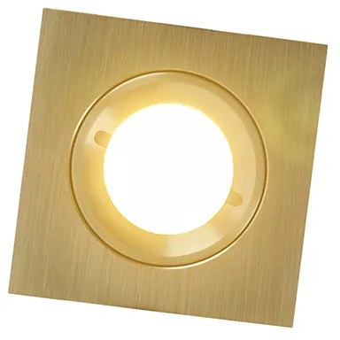 Sada 6 moderných zapustených bodových svetiel zlatá štvorcová IP44 - Xena