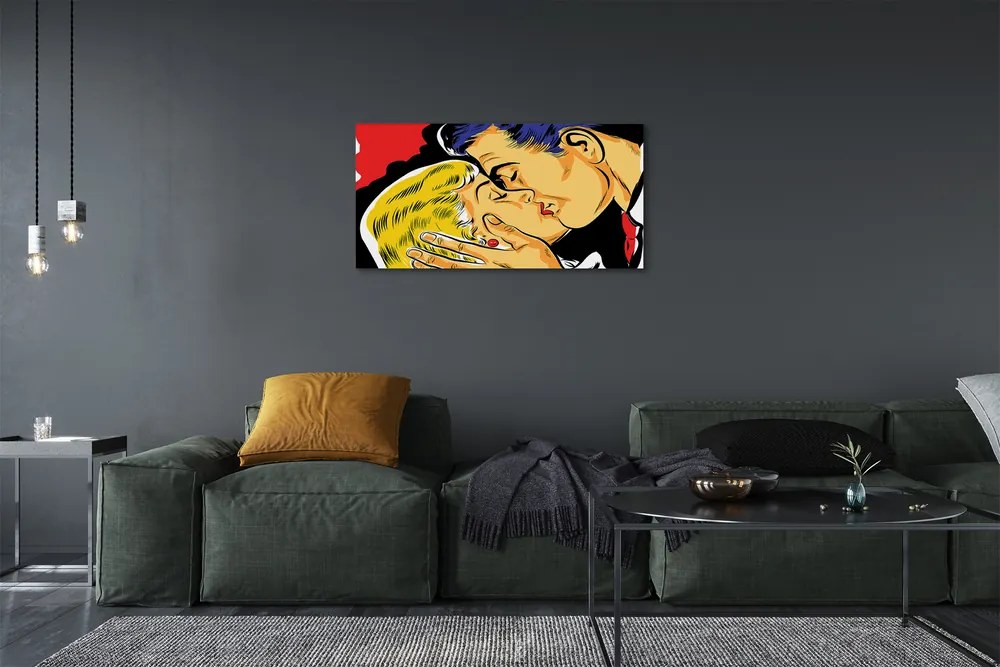 Obraz canvas ľudia pobozkať 120x60 cm