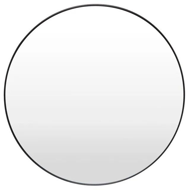 Čierne nástenné zrkadlo Bonami Essentials Layla, ø 80 cm