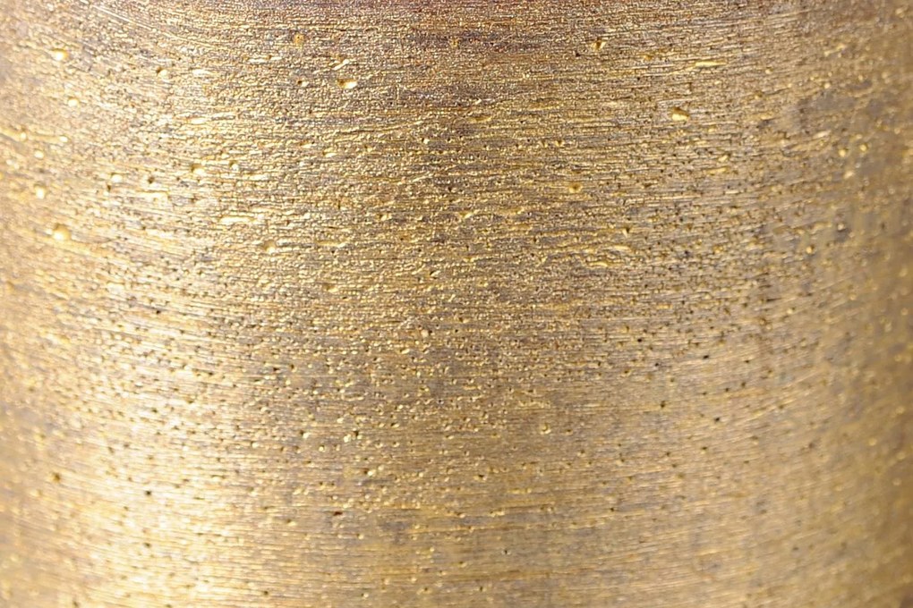 Valcová zlatá metalická sviečka Variant: Ø6 x V8cm