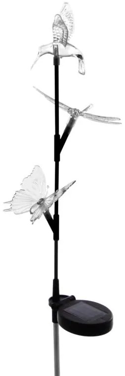 Garthen 539 Dekoratívne záhradné solárne LED osvetlenie - motýľ, kolibrík, vážka