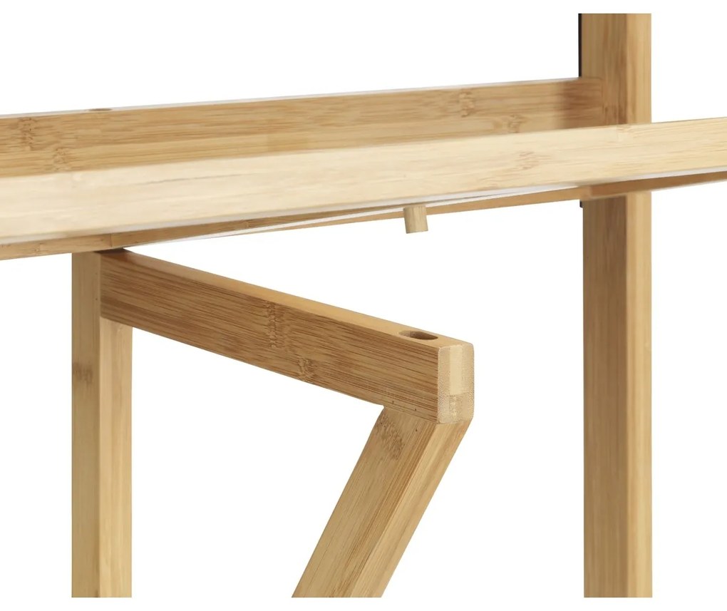 Wenko Závesný balkónový stolík z bambusu Waikiki, 64 x  44 x 65 cm