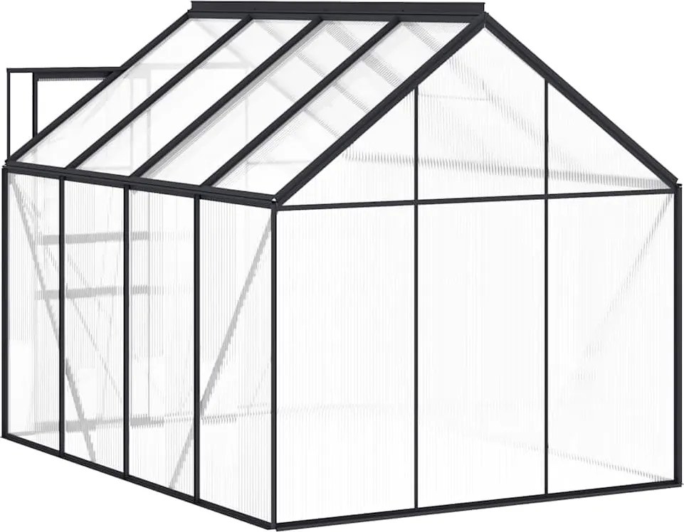 Multidom Skleník s podkladovým rámom, antracitový, hliník 4,75 m²
