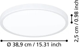 Eglo 901309-LED Stropné svietidlo FUEVA LED/17W/230V 2700/4000/6500K pr. 38,9 cm biela