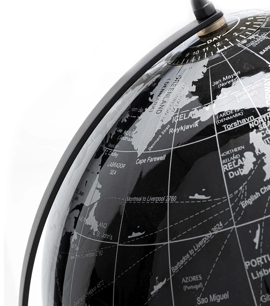 Globe dekorácia čierna 40 cm