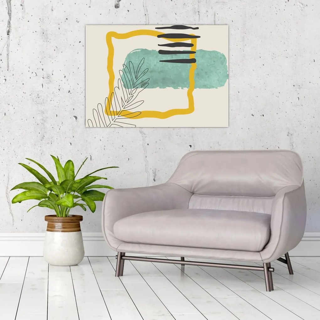 Obraz - Abstraktné listy N⁰2 (70x50 cm)