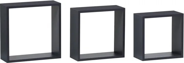 Set troch nástenných políc sivé P-008 GREY2 (3 ks)
