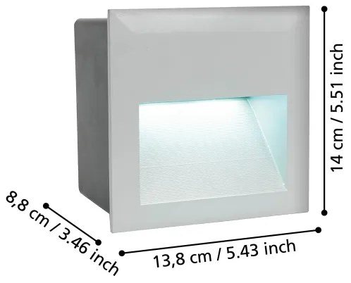 Eglo 95235 - LED Vonkajšie orientačné svietidlo ZIMBA 1xLED/3,7W/230V IP65